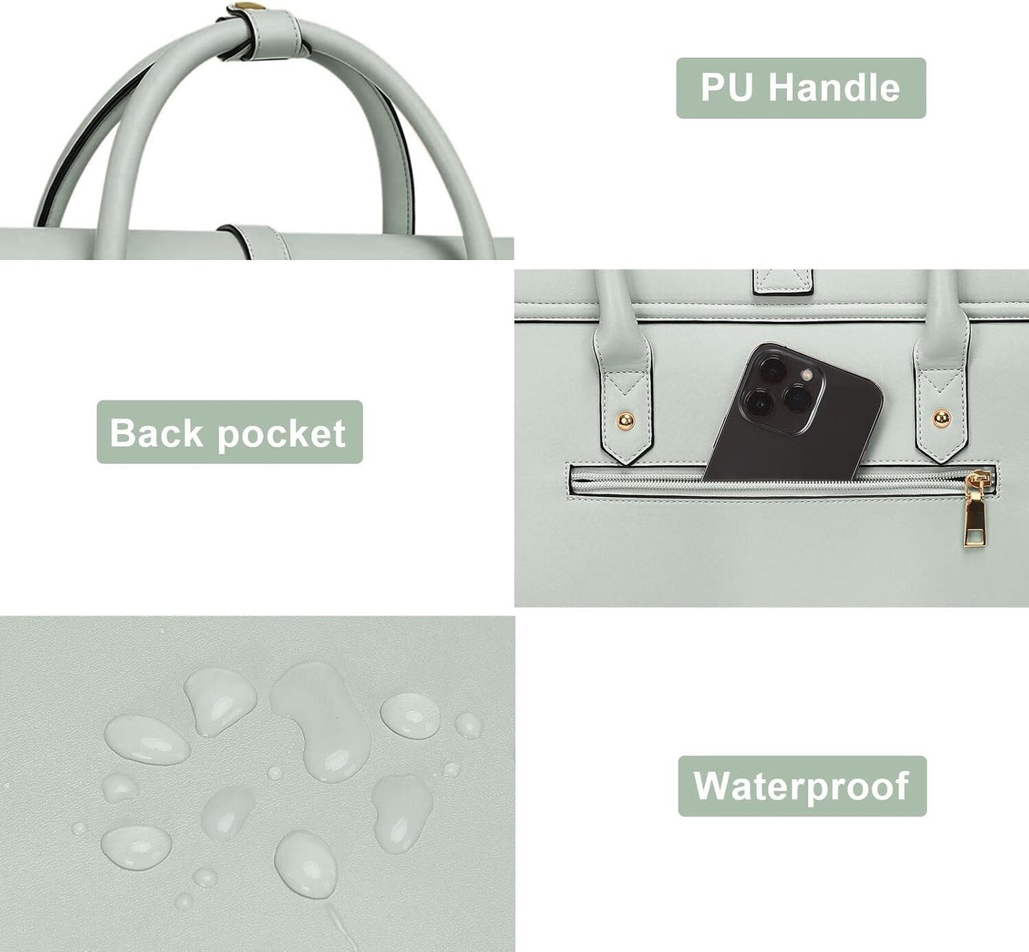 Women's PU Leather Laptop Bag Convertible Backpack Bowknot