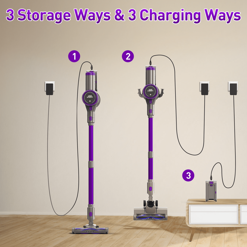 Cordless Stick Vacuum Cleaner 38KPA 50Mins 2200Mah Lightweight for Home Pet Hair10
