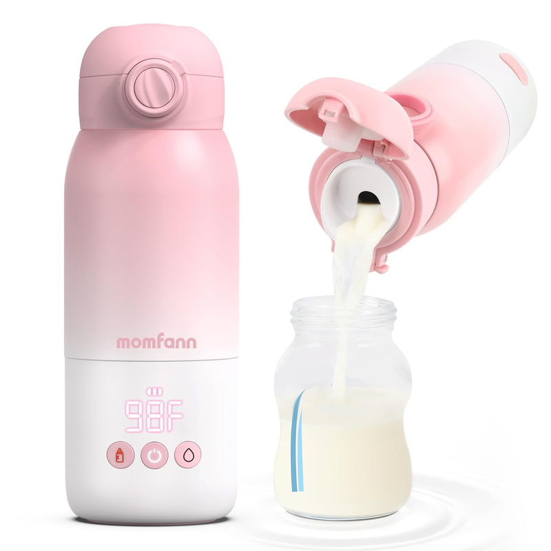Portable Baby Bottle Warmer Dual Heat Breastmilk Water 12oz Pink10