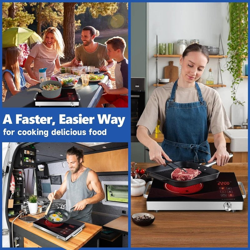 3500W Electric Ceramic Stove Hot Plate Infrared Induction Cooktop 110V11