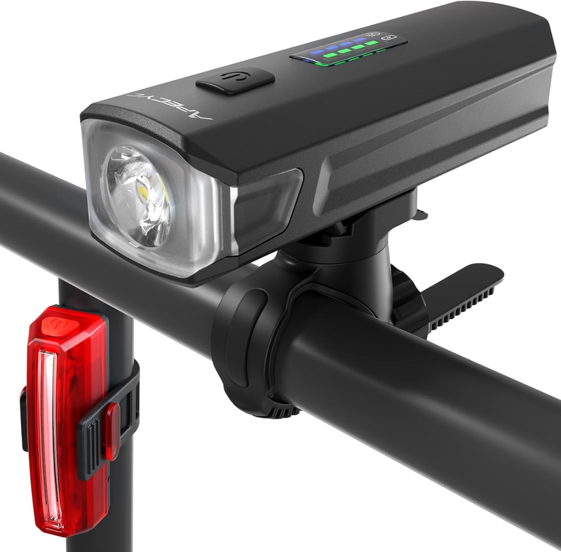 USB Rechargeable Bike Lights Set Front Headlight & Rear Taillight 4+5 Modes10