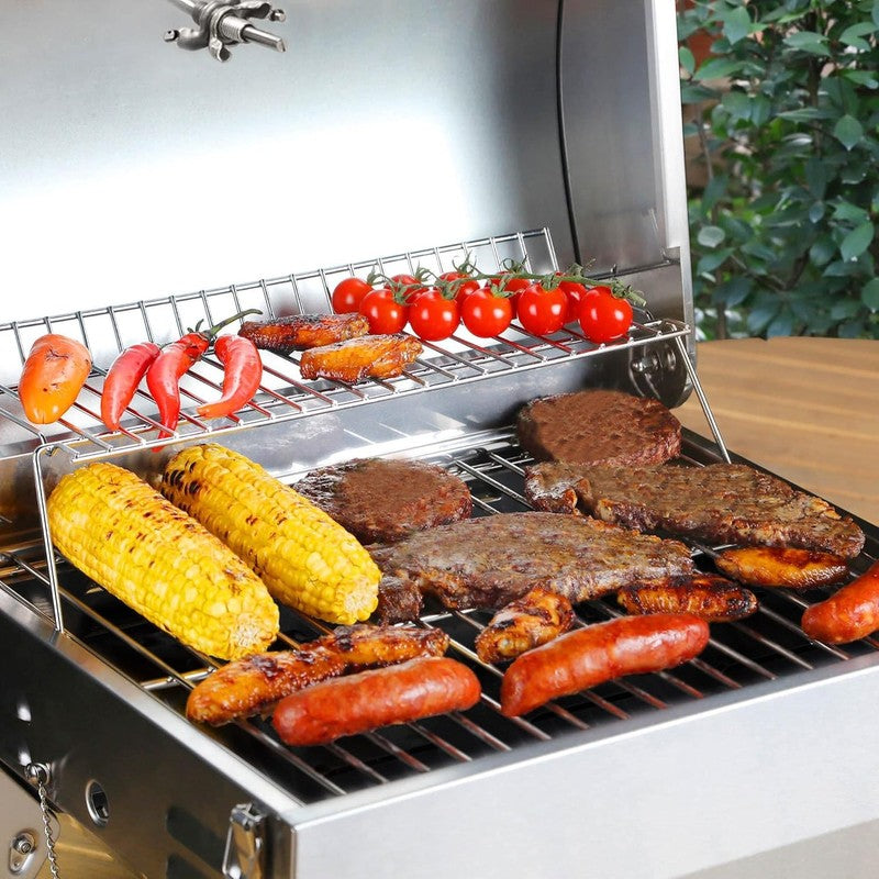 GT1001 Portable Stainless Steel Gas Grill 10,000 BTU Tabletop BBQ Silver11