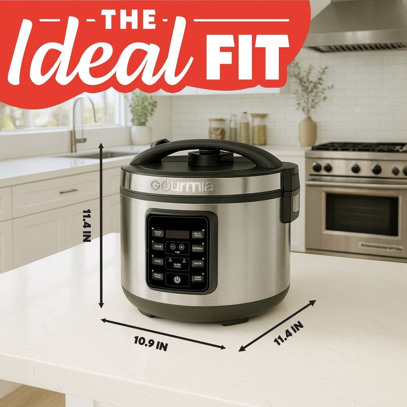 5 Qt Rice Cooker & Steamer, 20 Cup Cooked (10 Cup Uncooked) Stainless Steel10