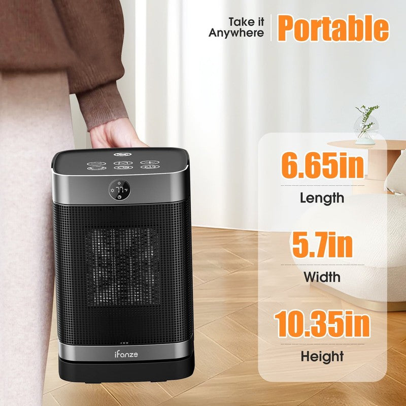 1500W Portable Space Heater w/ Remote, Oscillating, Timer, for Home/Office10