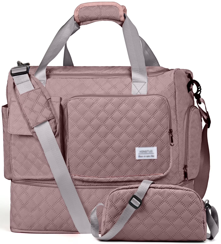 Travel Duffle Bag Weekender Bags for Women with Shoe Compartment Carry on Overni10