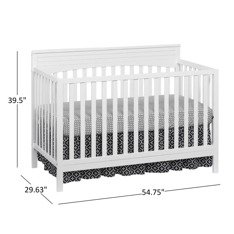 Harper 4-in-1 Convertible Crib Snow White GREENGUARD Gold Wooden11