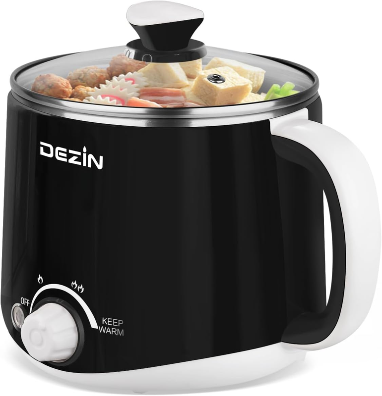 1.6L Electric Hot Pot Noodle Cooker Stainless Steel Temp Control Keep Warm10