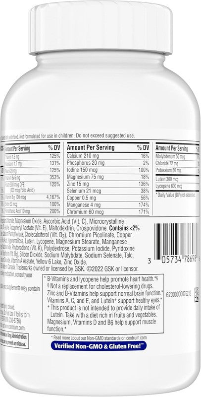 Minis Silver Multivitamin for Men 50+, Supports Memory & Cognition, 280 Ct11
