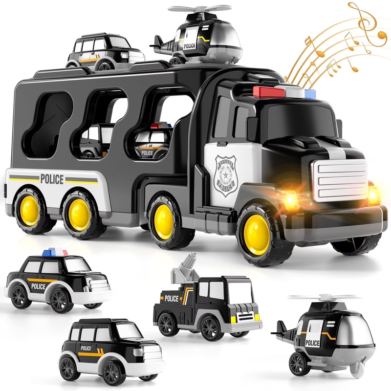 Police Truck Toys for 2-6 Years Old Boys, Toddlers Boys Toys, Police Car Toys, G10