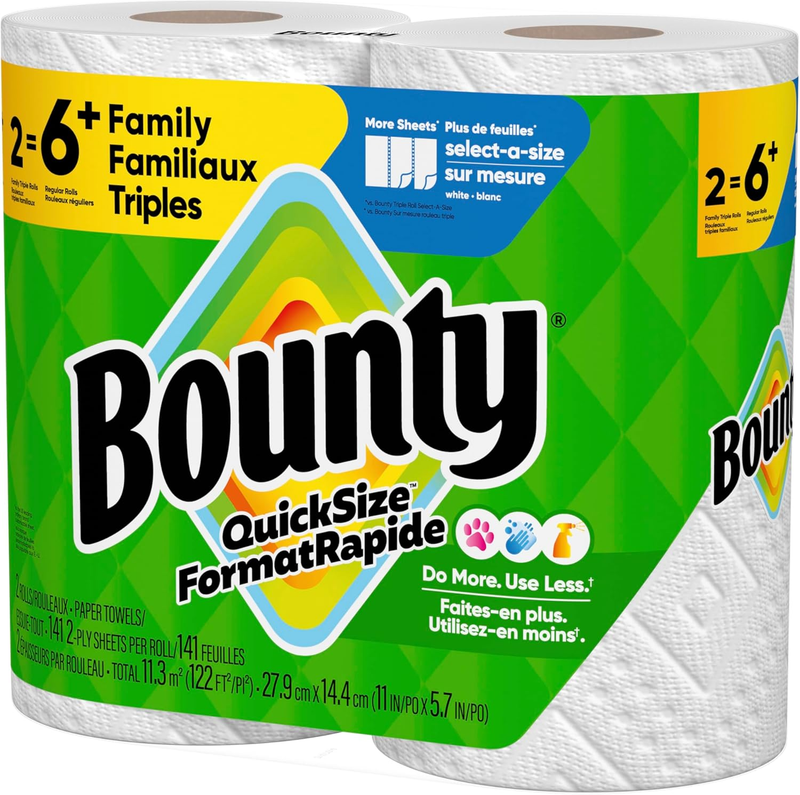 Paper Towels Quick Size White 6 Family Triple Rolls 20 Regular Rolls11