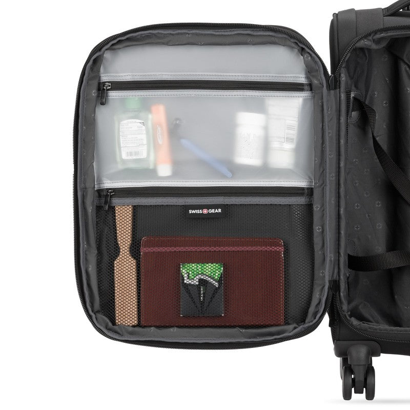 Stride Expandable Carry-On Spinner Luggage with TSA Lock, 8 Wheels, Black11