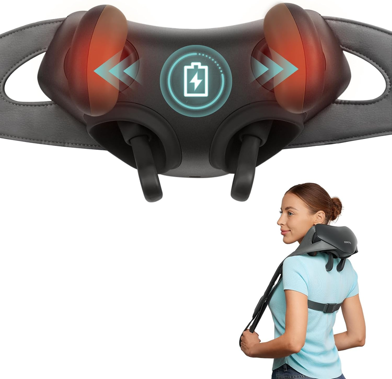 FSA Cordless Neck Massager Heat Shiatsu Deep Tissue Shoulder Pain Relief11