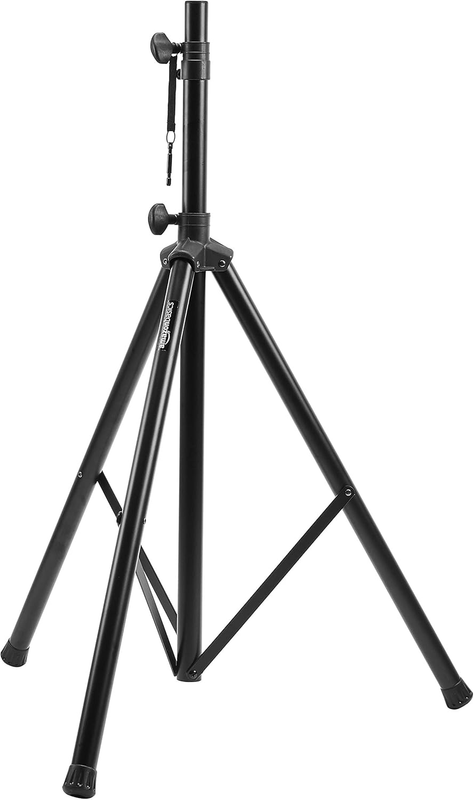 Heavy Duty Adjustable Speaker Stand, 52" 73", Holds 99.2 lbs, Steel, Black10