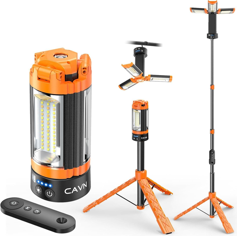 Rechargeable Camping Lights with Remote & Detachable Tripod Max Height 6.7 Ft, P11