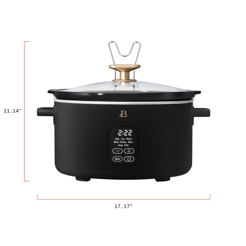 6 Qt Programmable Slow Cooker, Black Sesame by Drew Barrymore10