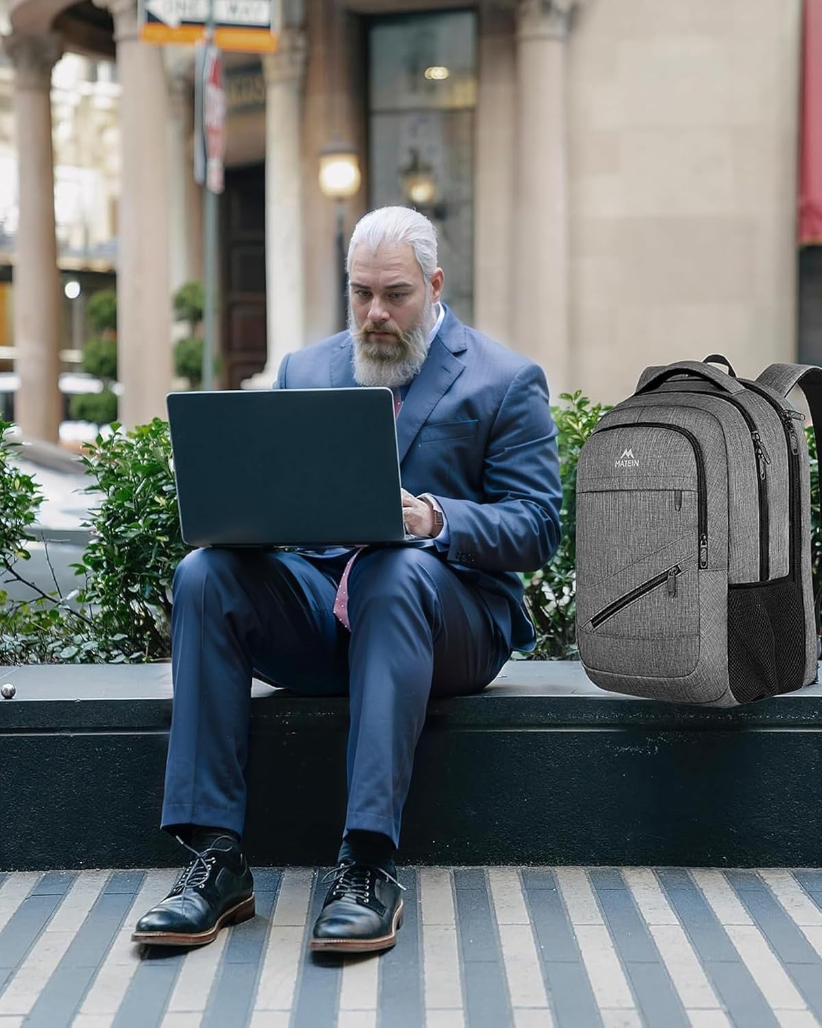 Extra Large 18" Laptop Backpack, 50L Business Travel Bag, Water Resistant, Organ10