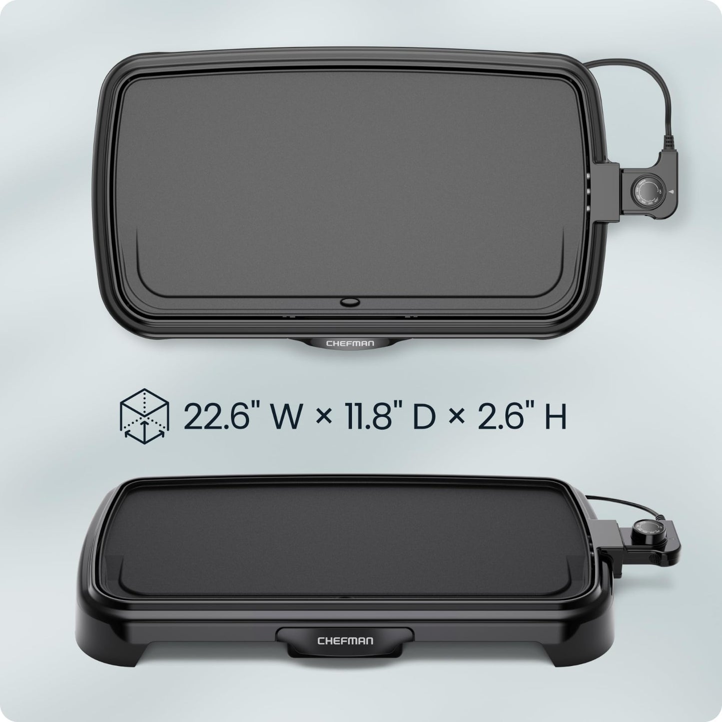 Extra Large Electric Griddle with Removable Temperature Control, Nonstick Surfac5