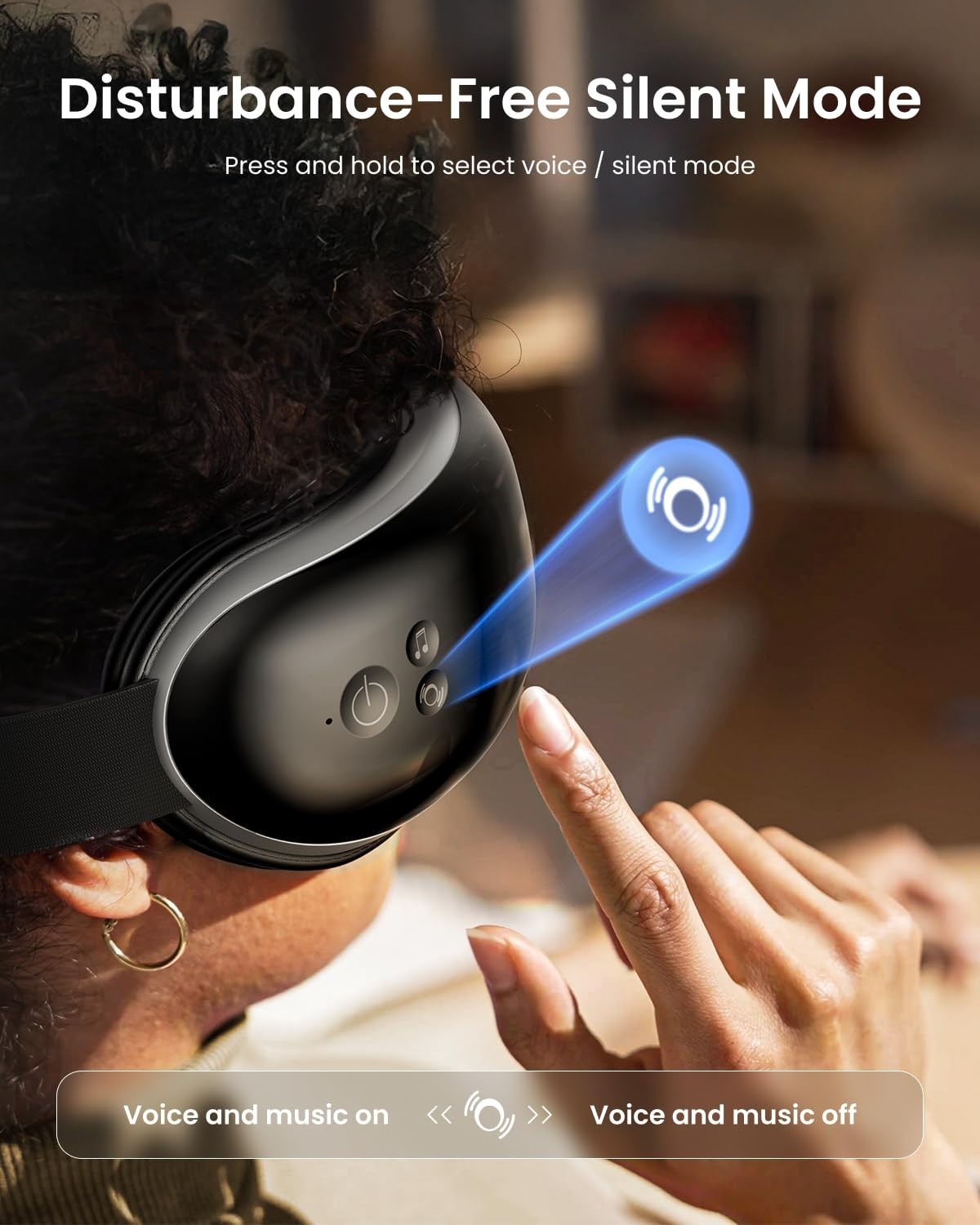 Heated Eye Massager with Vibration, Relief for Head Tension, Eye Strain & Dry Ey5