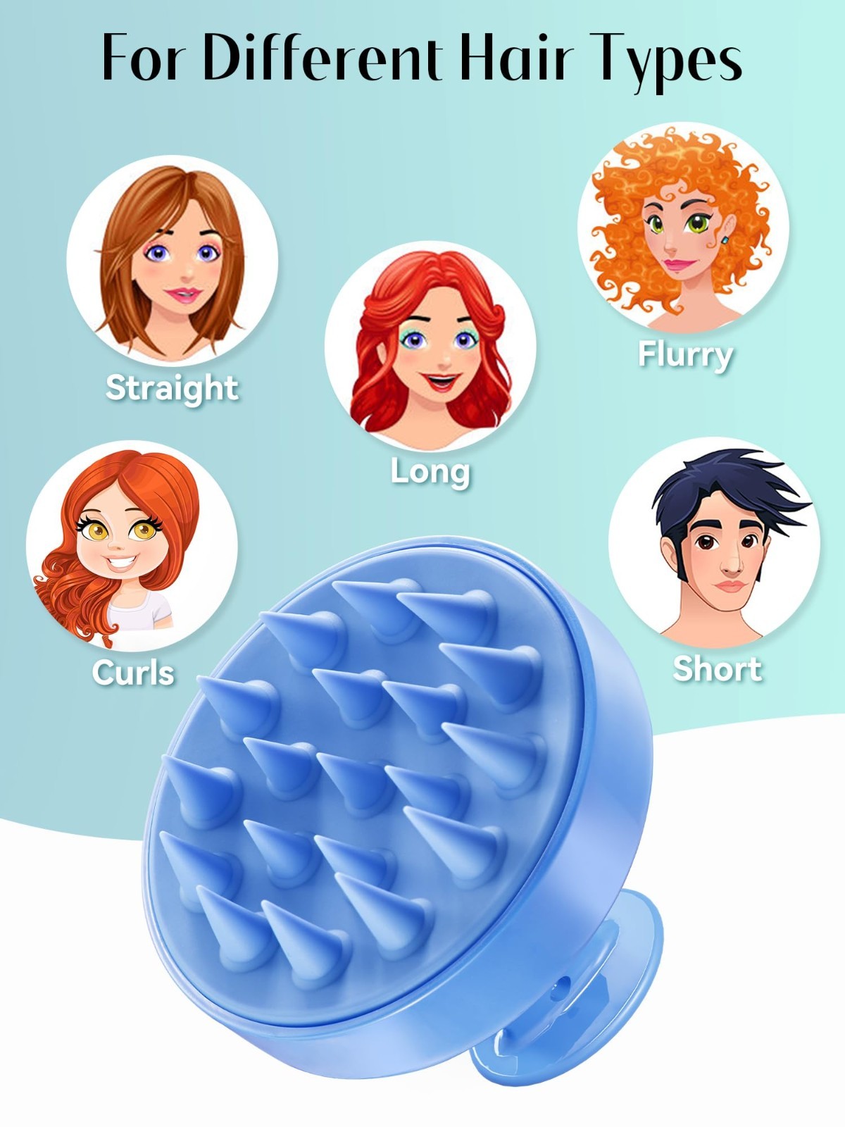 Scalp Massager Brush for Hair Growth & Dandruff Removal Soft Silicone Bristles5