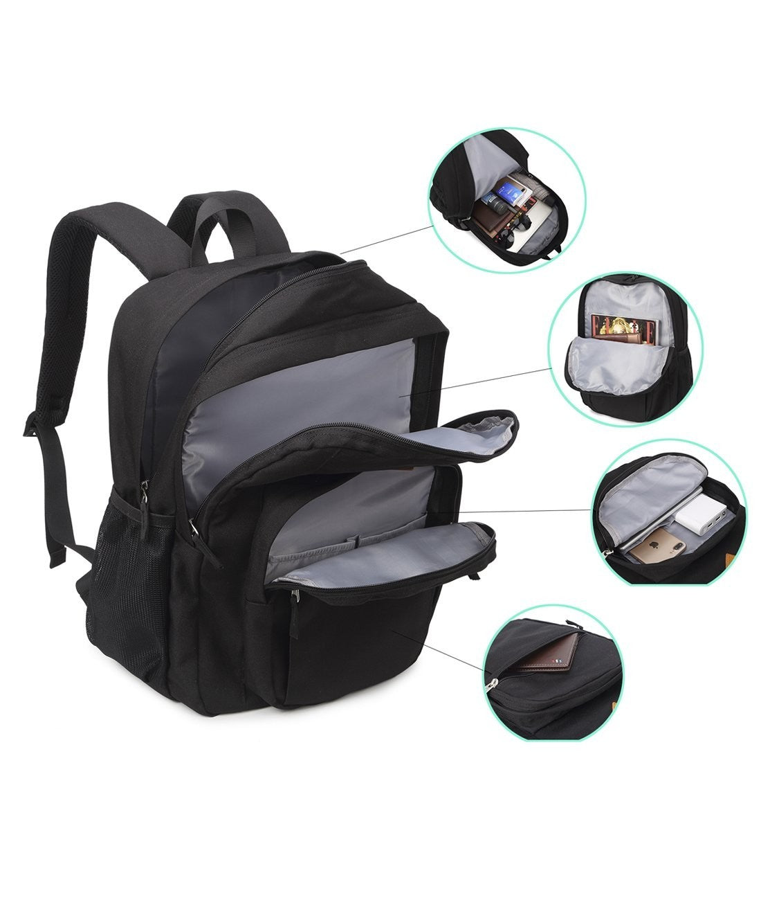 Water Resistant Travel Backpack for Women & Men Classic College Bookbag (Orang5