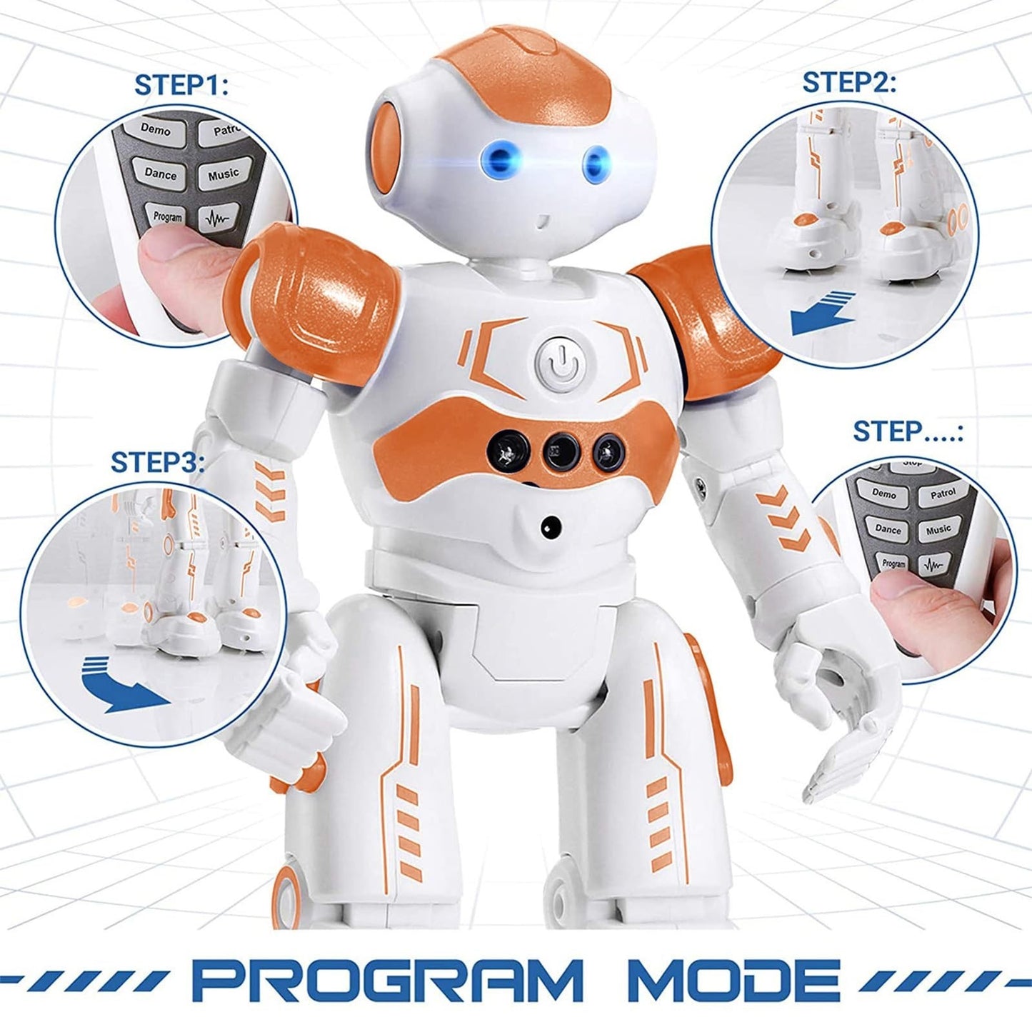 Programmable RC Robot Toy for Kids Gesture Control, Smart Remote, Gift for Age6