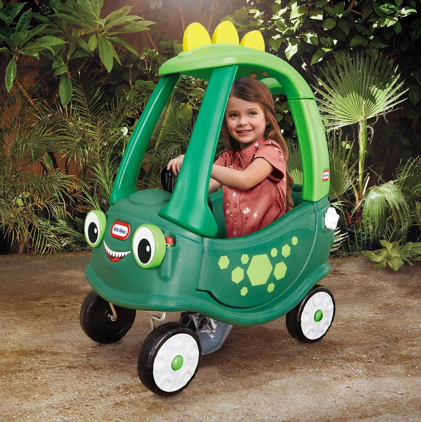 Cozy Coupe Dinosaur Ride-On Toy - Large Green Car for Kids, Outdoor Fun8