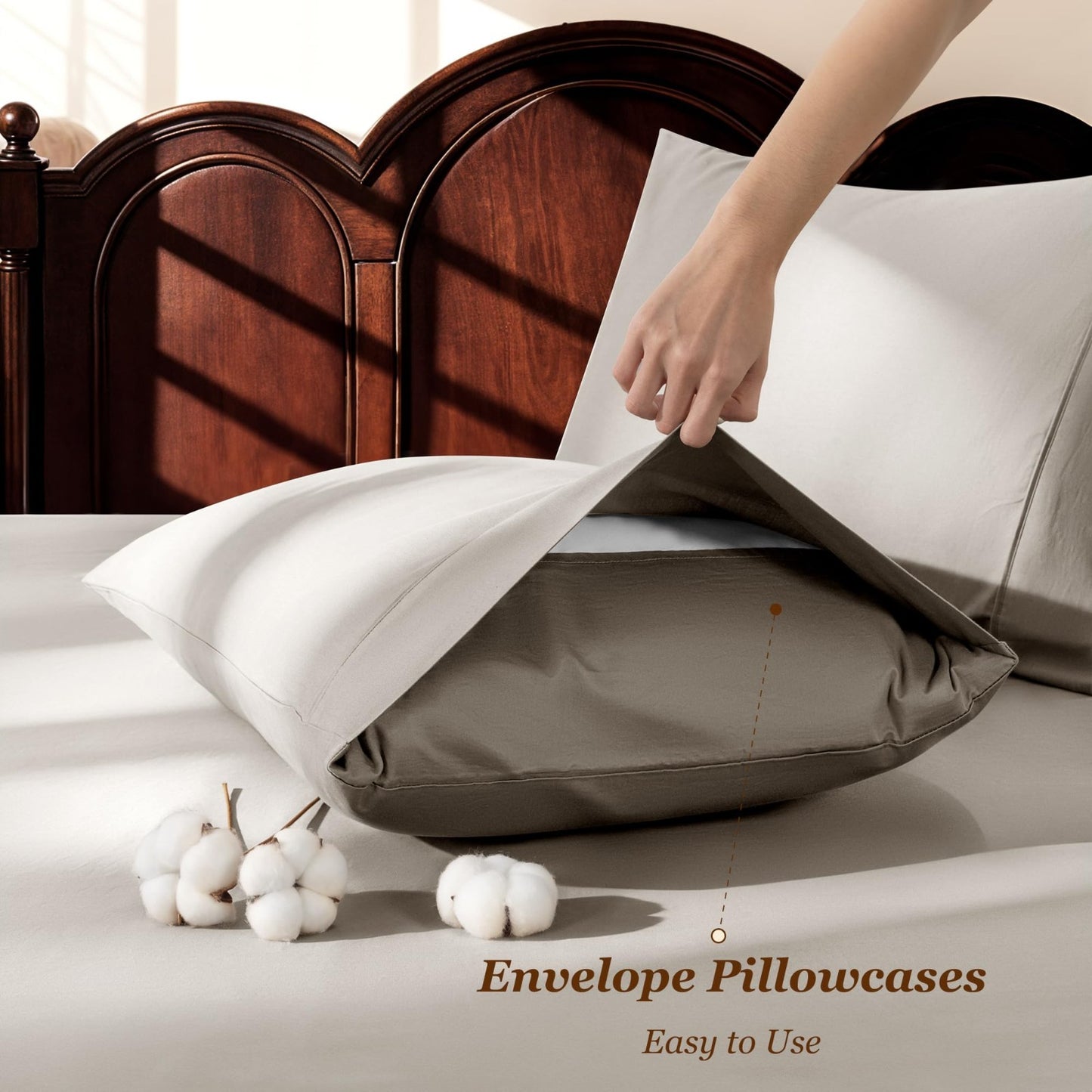 1000 Thread Count Egyptian Cotton King Size Sheet Set, 4 Piece Deep Pocket, Soft6