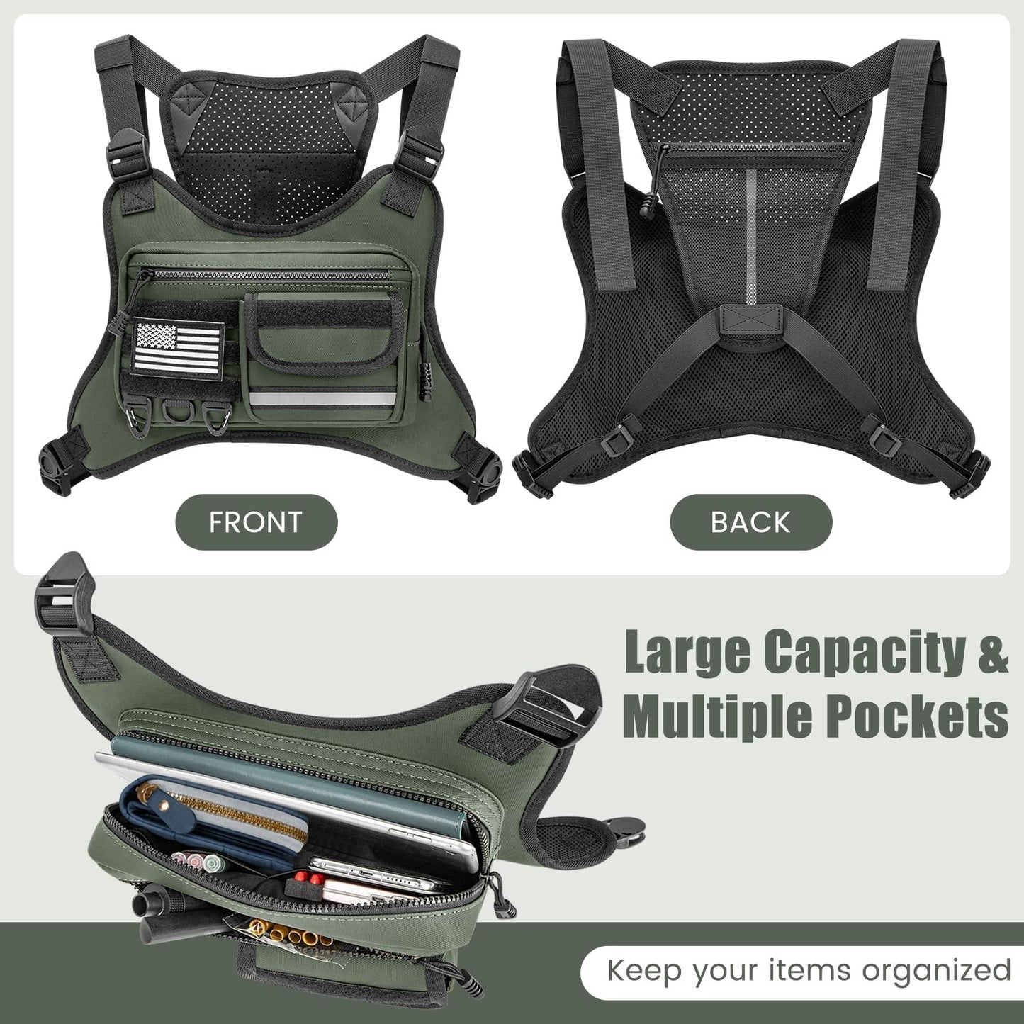 Optimized eBay Title: "Versatile Chest Bag for Outdoor Sports - Running, Cycli6