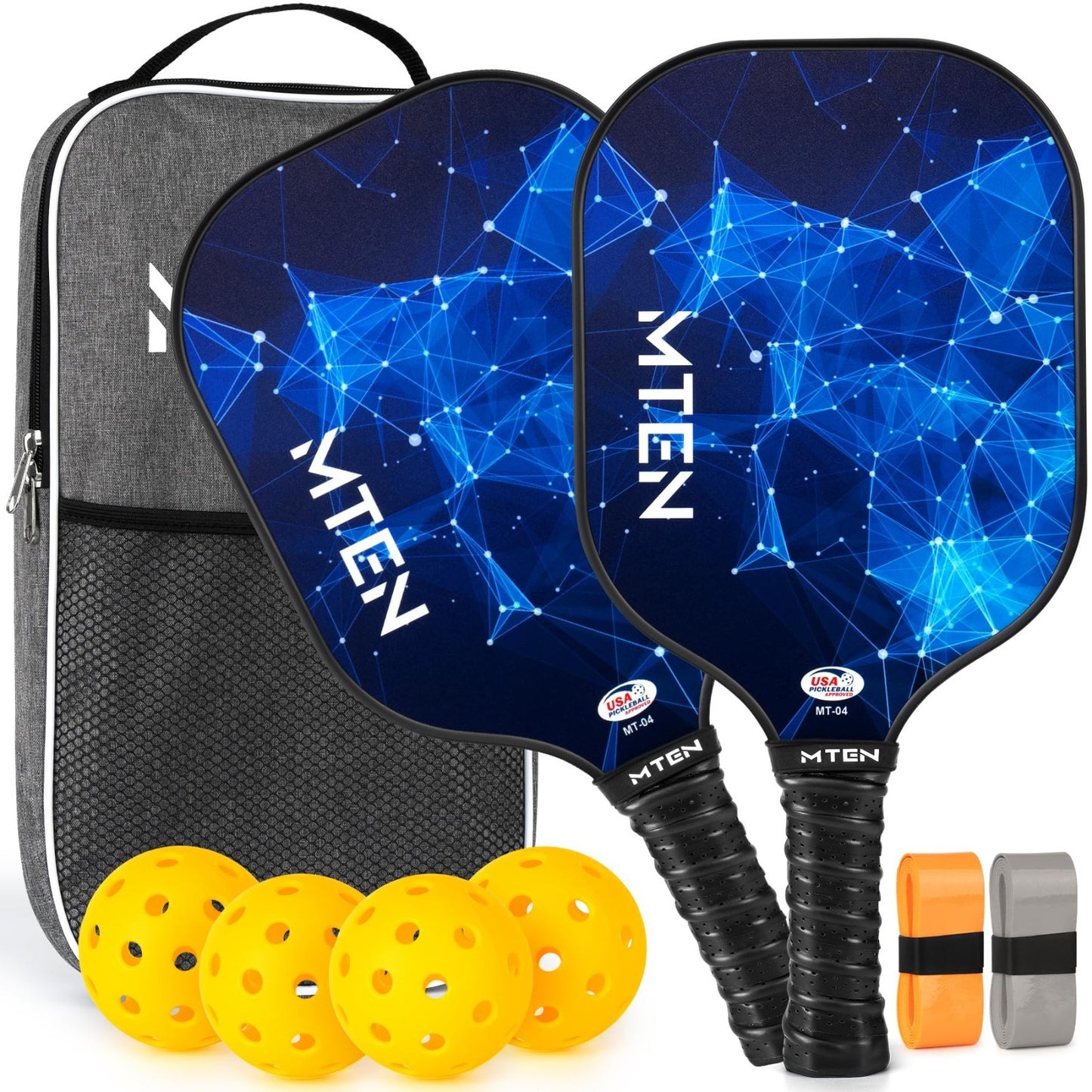 Pickleball Paddle Set of 2/4/1 - USAPA Approved Fiberglass Rackets, Lightweight7
