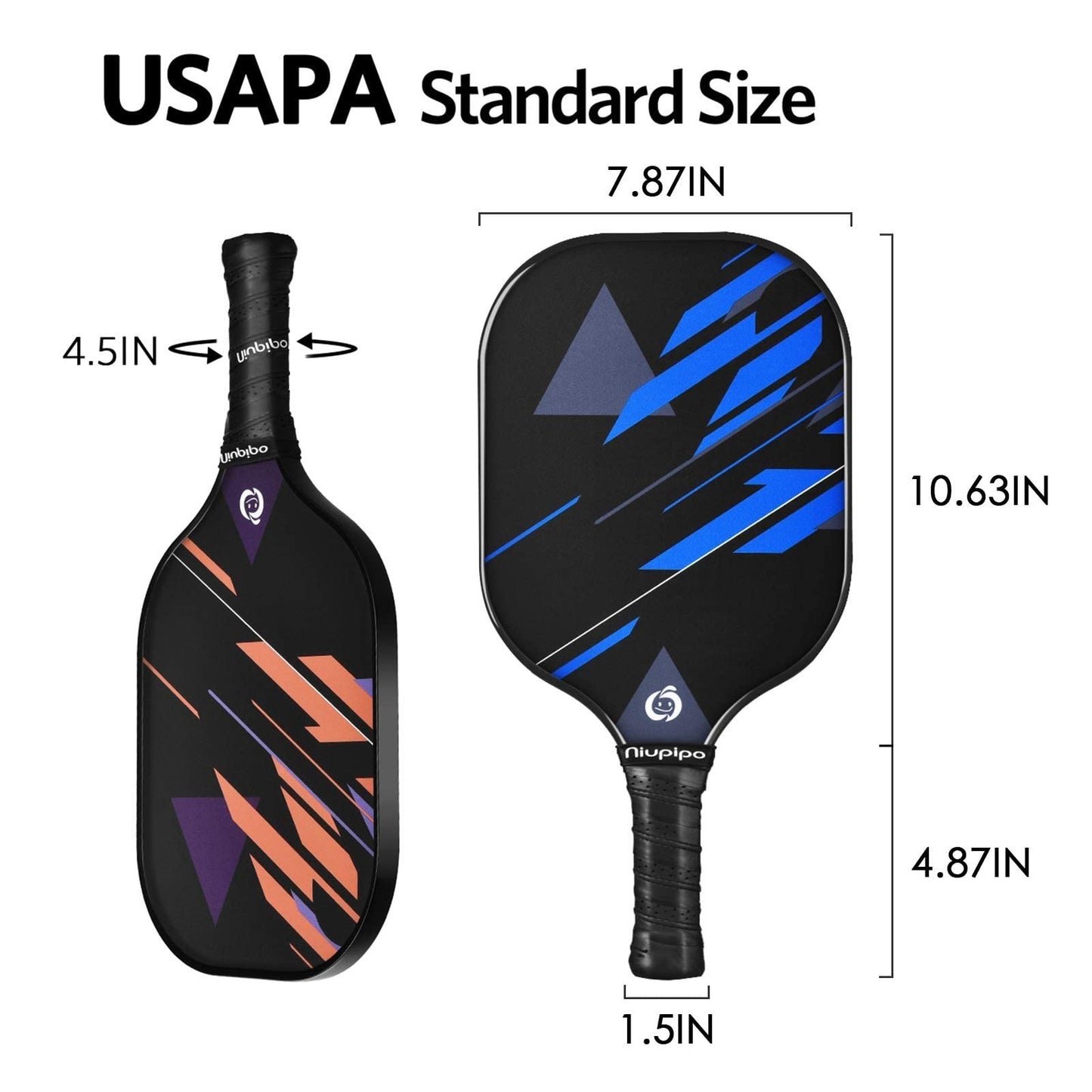 Pickleball Paddle Set of 2 or 4 - USAPA Approved, Fiberglass, Lightweight with B6