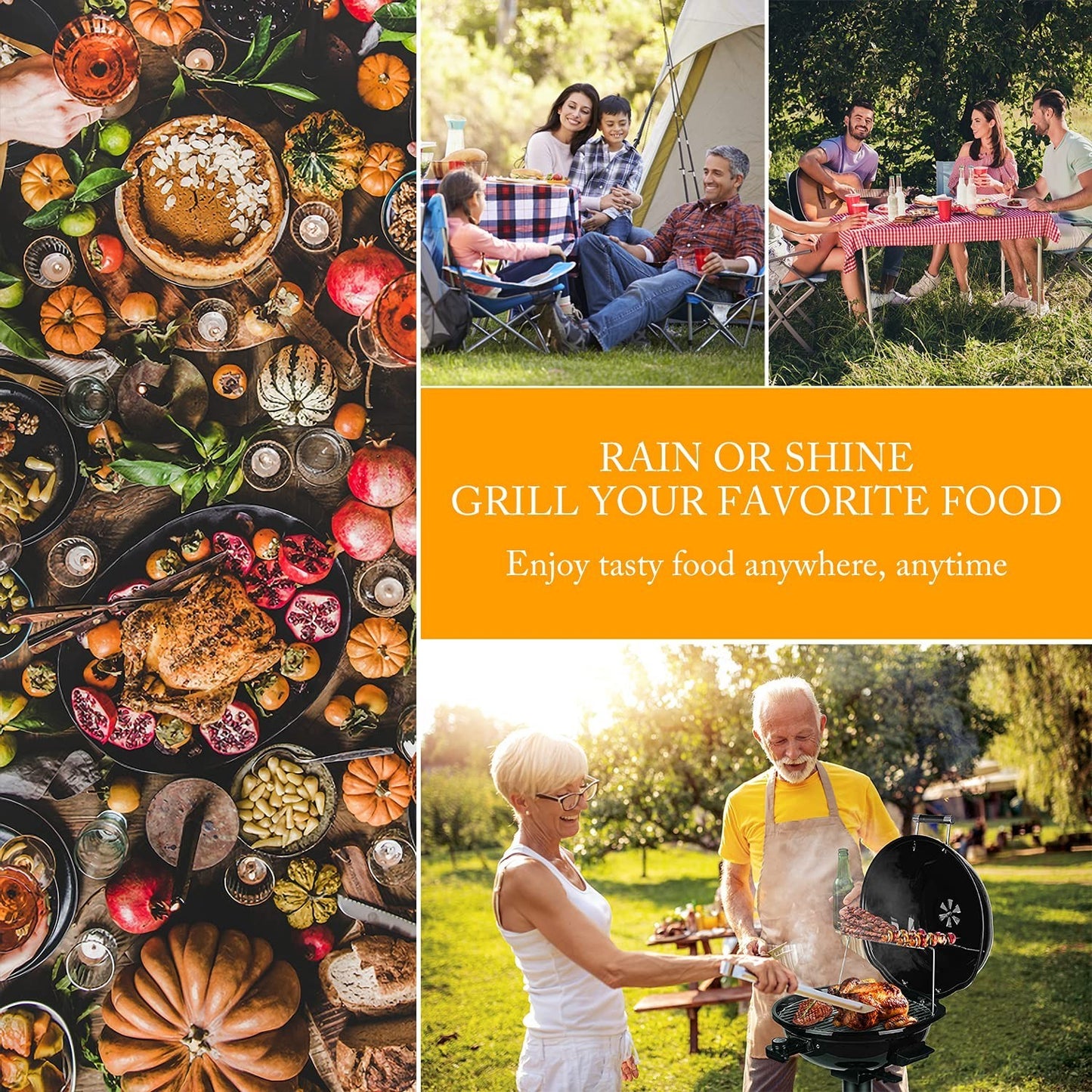 1600W Electric BBQ Grill - 15-Serving Indoor/Outdoor Portable Grill, Double Laye6