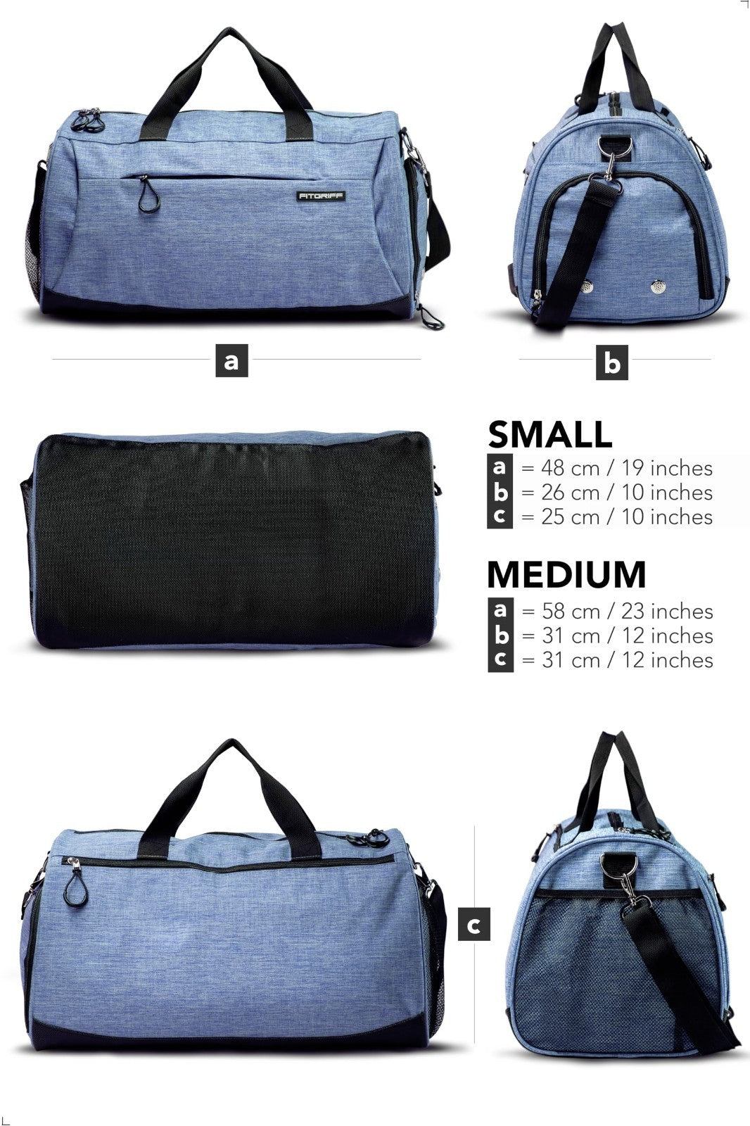 Versatile Gym Duffle Bag with Shoe & Wet Compartment for Travel, Sports & Fitnes5