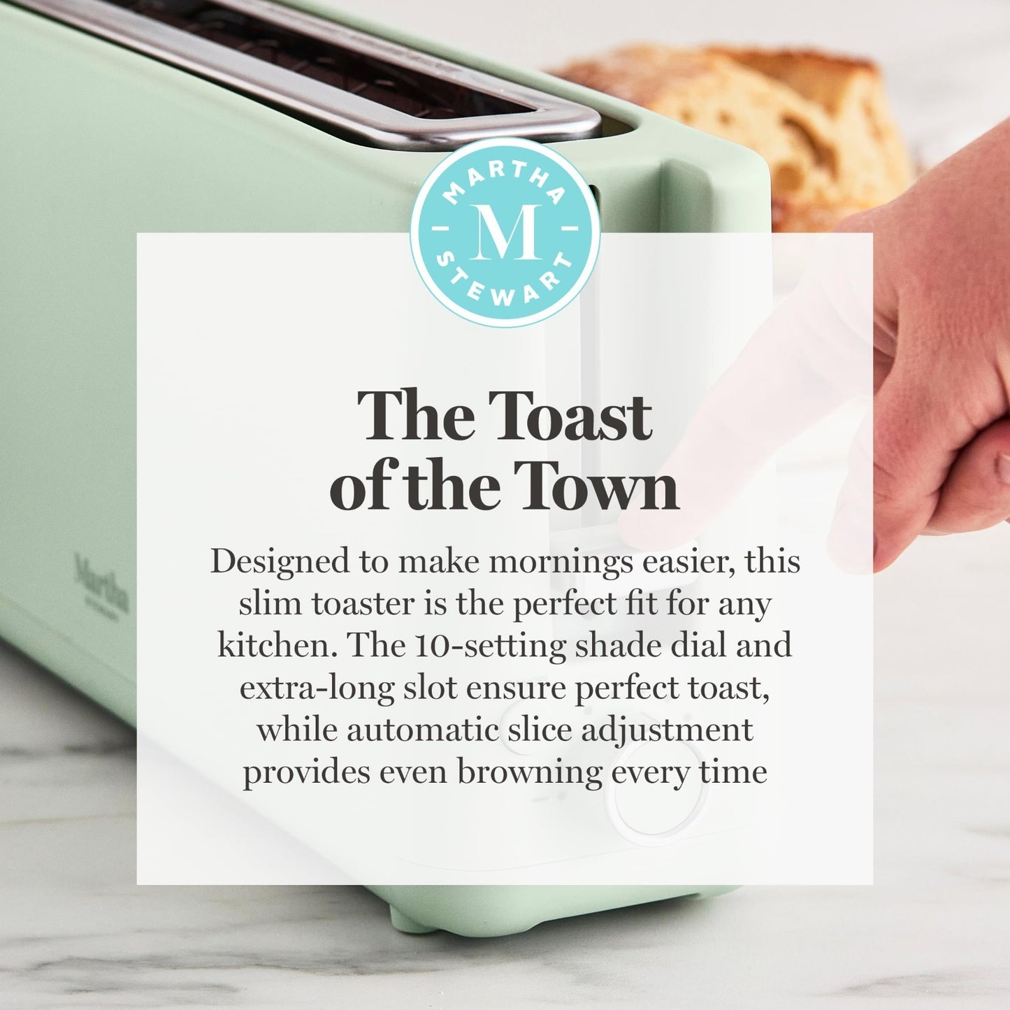 Extra Wide 2-Slice Long Slot Toaster for Sourdough & Bagels, 10 Shade Settings,11