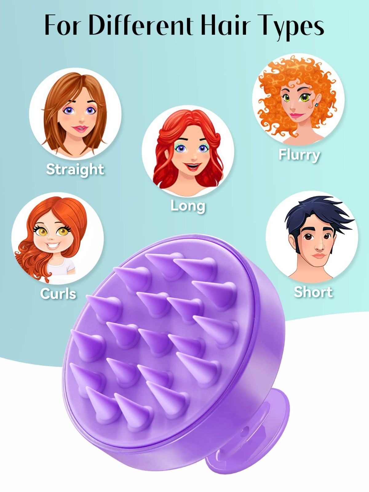Scalp Massager Shampoo Brush Soft Silicone Scrubber for Hair Growth & Dandruff4