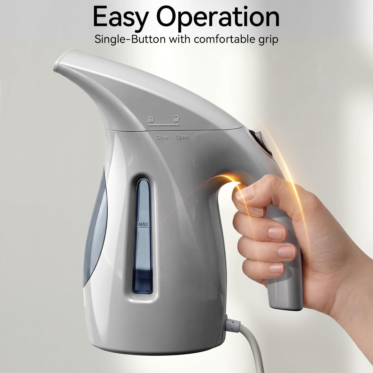 Portable Handheld Clothes Steamer, 1100W Fast Heat, 300ml Capacity, No Leak, Tra8