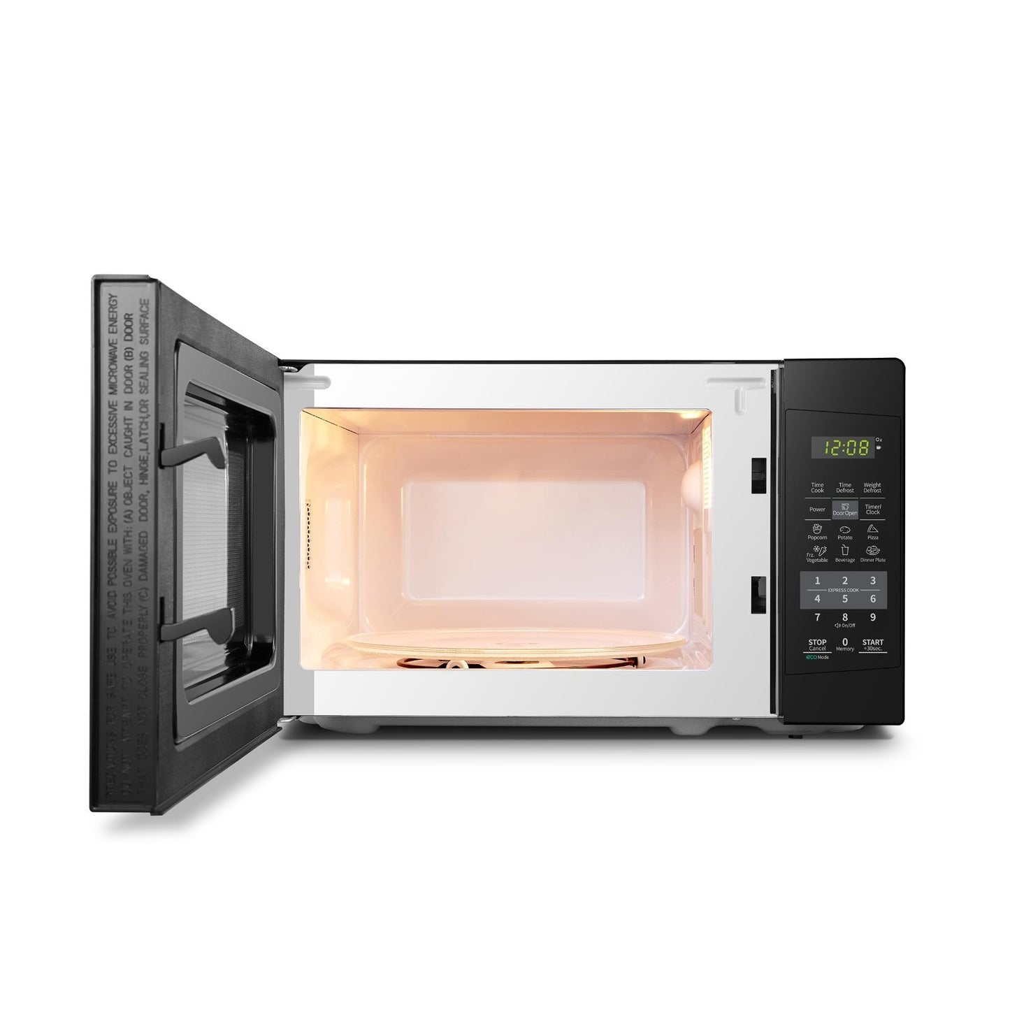 Compact Countertop Microwave Oven 0.7 Cu.Ft, 700W, ECO Mode, One Touch, Child Lo8