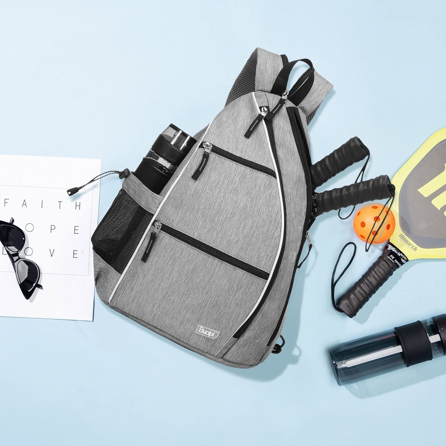 Adjustable Pickleball Backpack with Fence Hook, Large Capacity & Safety Pocket5