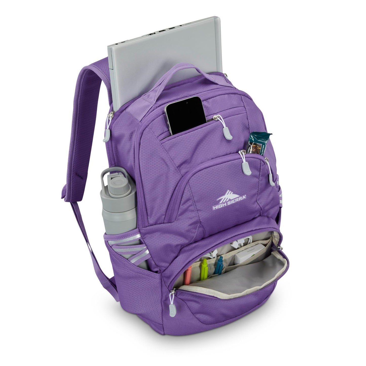 Travel Laptop Backpack with Drop Protection, Tablet Sleeve, Light Purple Bookbag2
