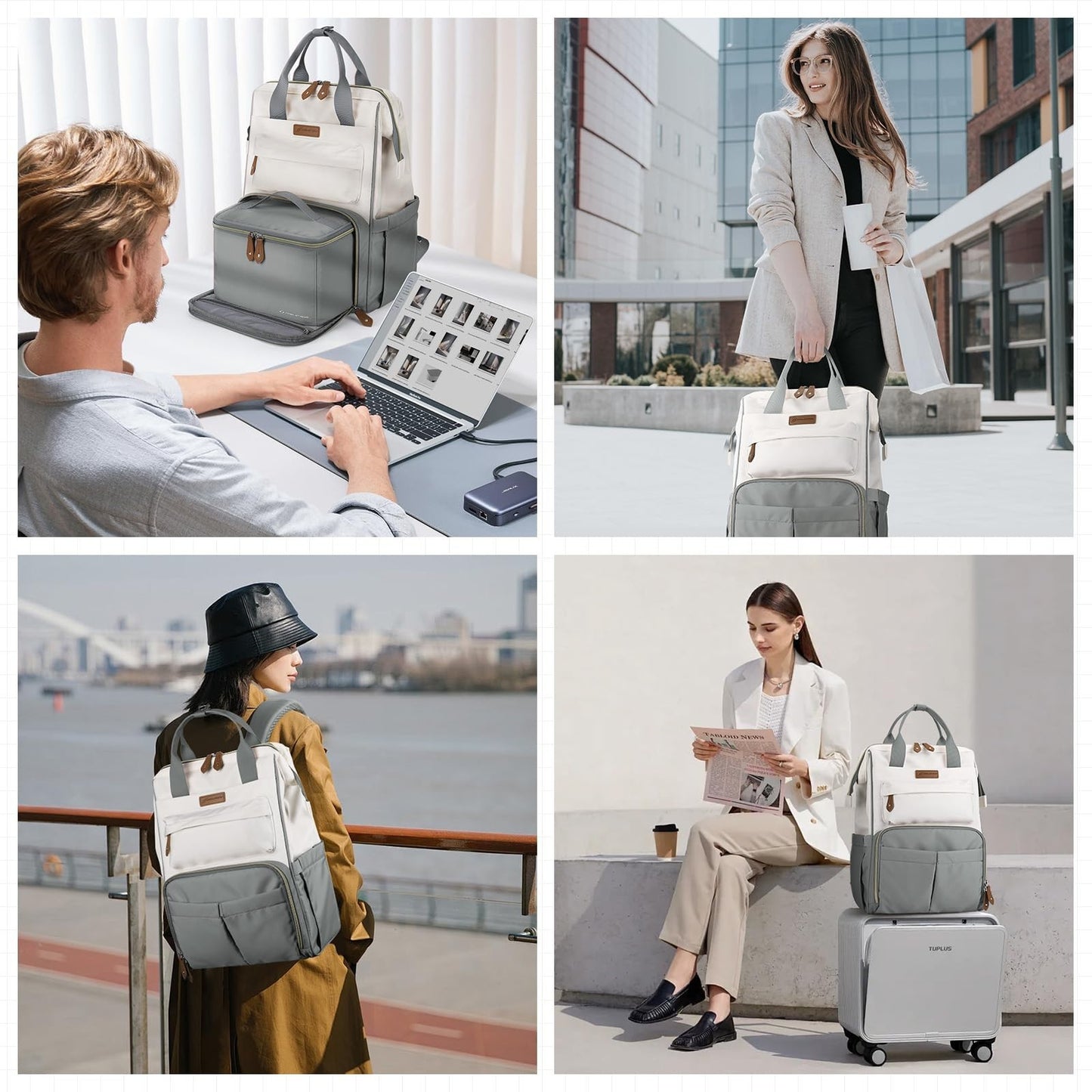 Travel Laptop Backpack for Men & Women, Fits 15.6-17.3" Laptops, Insulated Lunch8