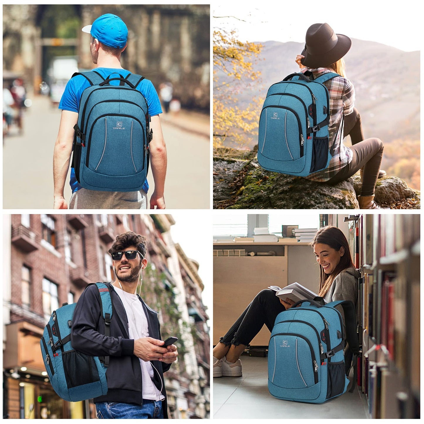 17.3" Travel Backpack with USB Charging, RFID Anti Theft Pocket, Water Resistant6