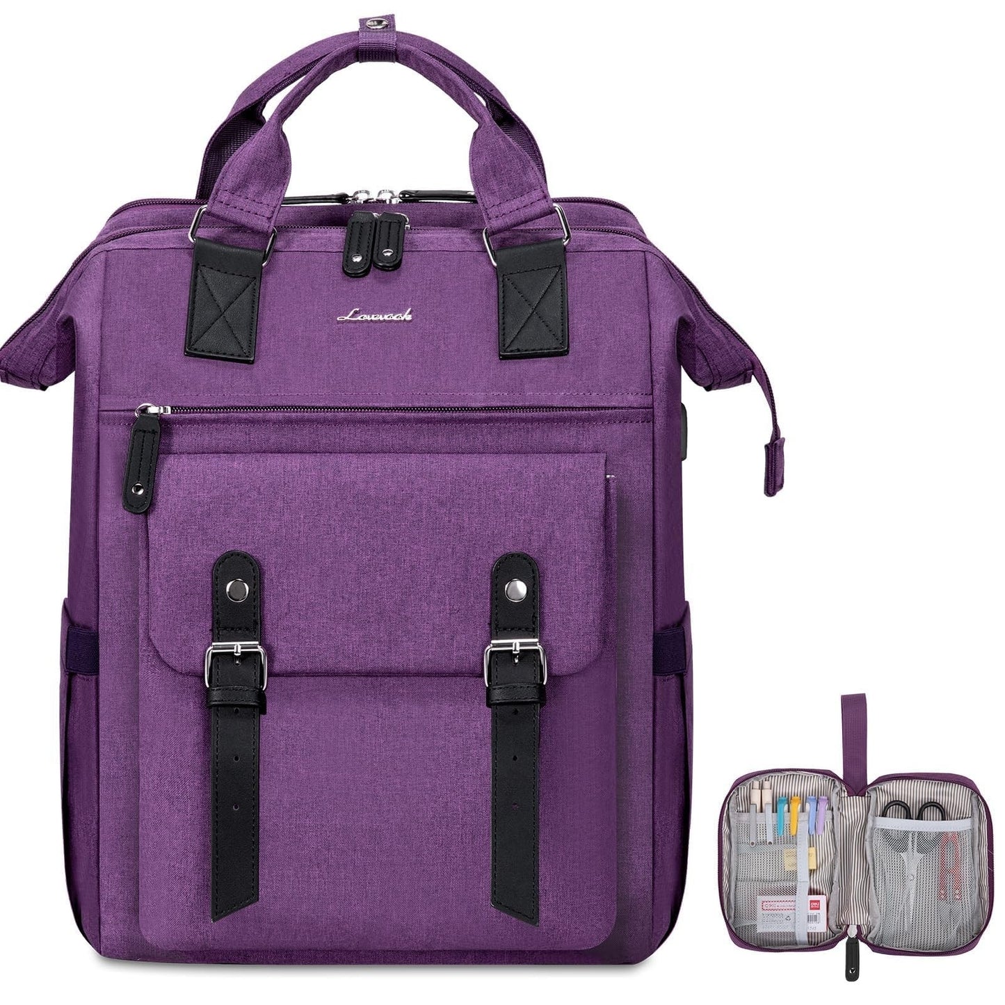 Water Resistant Laptop Backpack 17.3" Travel Bag, Anti Theft Daypack for Work, P5