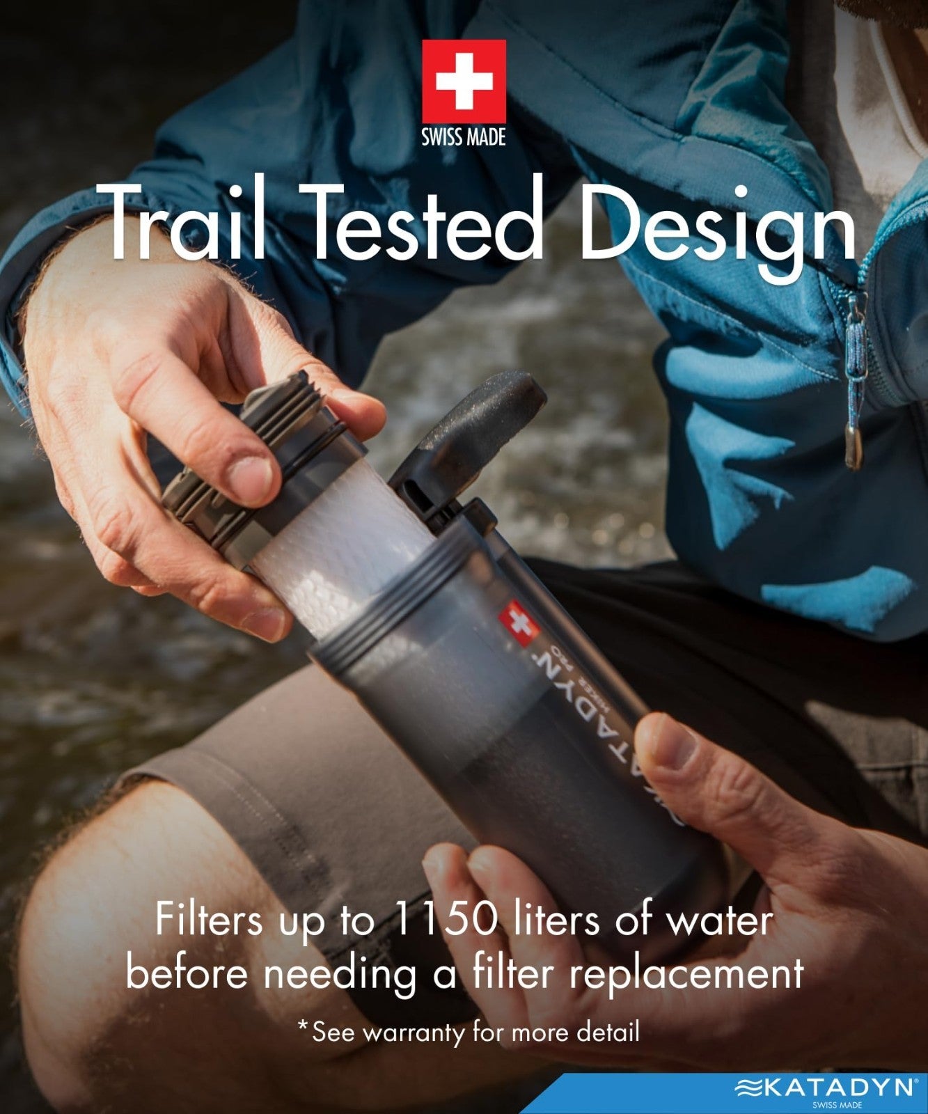 Lightweight Portable Water Filter for Camping, Backpacking & Emergency Use - Com5