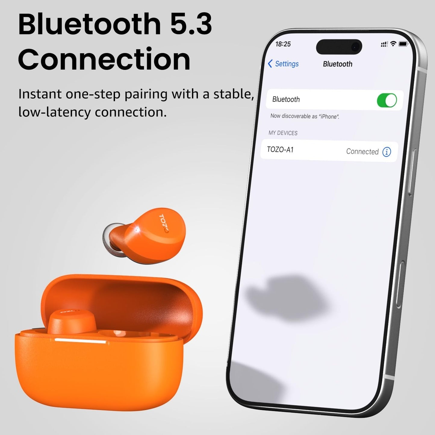 Wireless Earbuds Bluetooth 5.3, IPX5 Waterproof, AI Call Mics, Premium Sound, Ch8