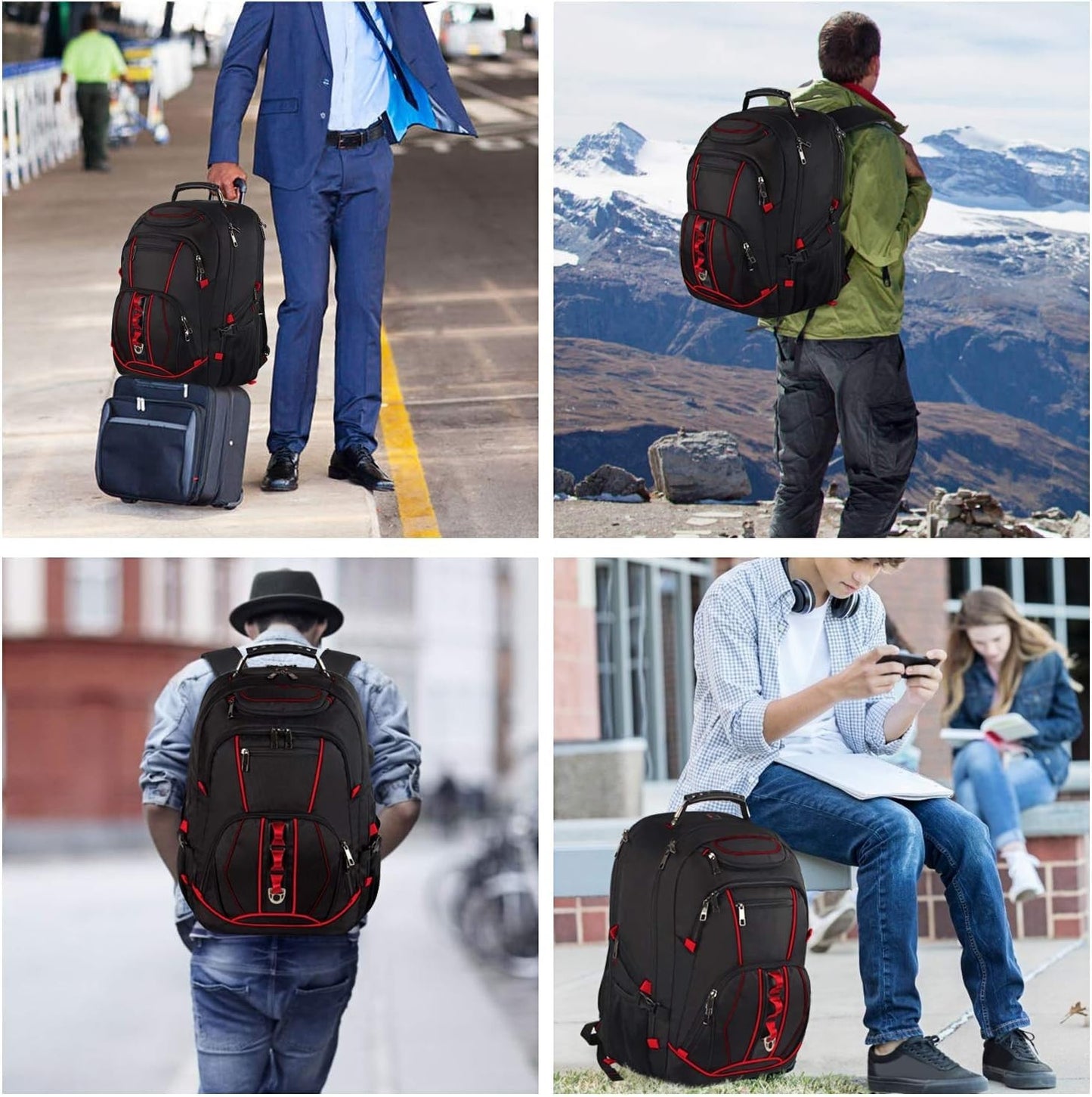 Extra Large Travel Laptop Backpack 18.4" TSA Friendly, RFID Anti Theft, Heavy6