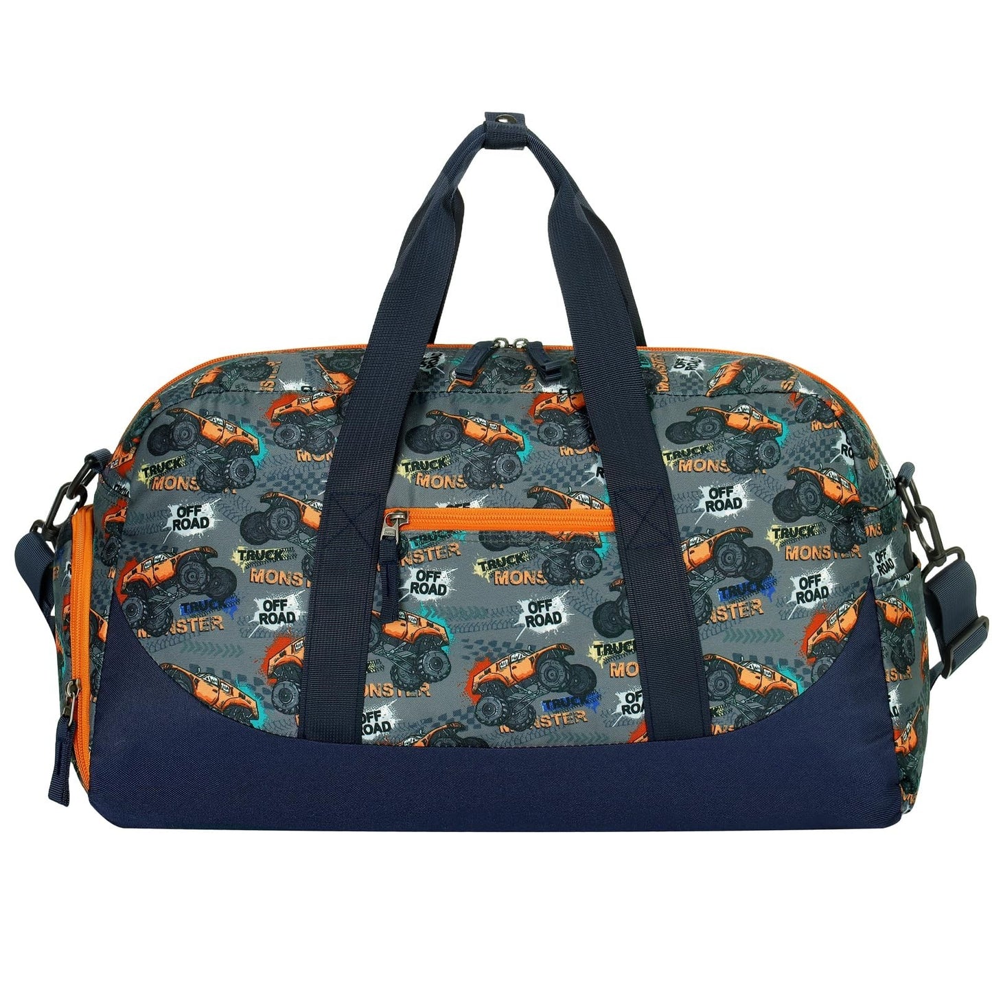 Kids Monster Truck Duffle Bag - Large Overnight Travel Bag with Shoe Compartment5