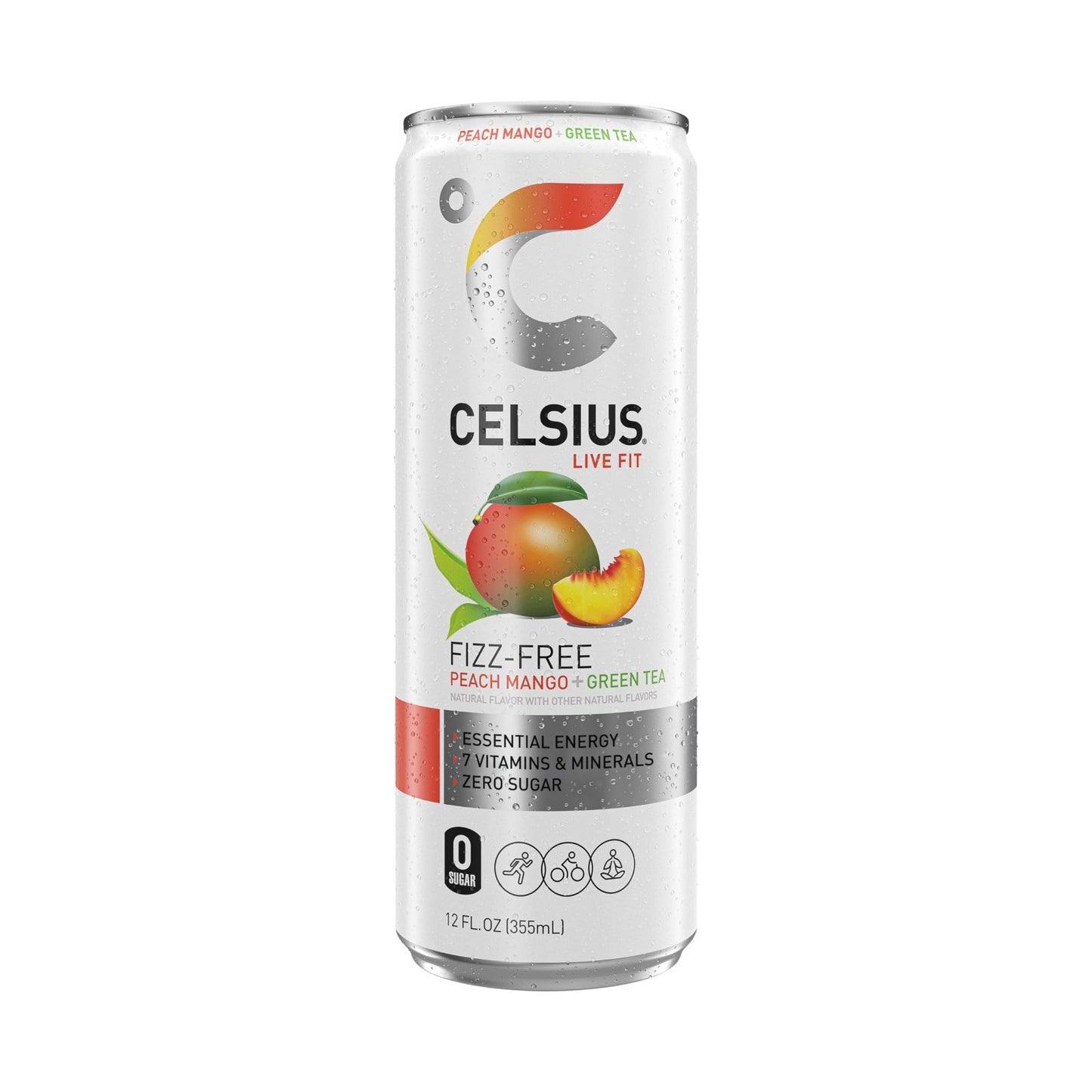 Sugar Free Peach Mango Green Tea Energy Drink, 12 Fl Oz, Pack of 12 Cans4