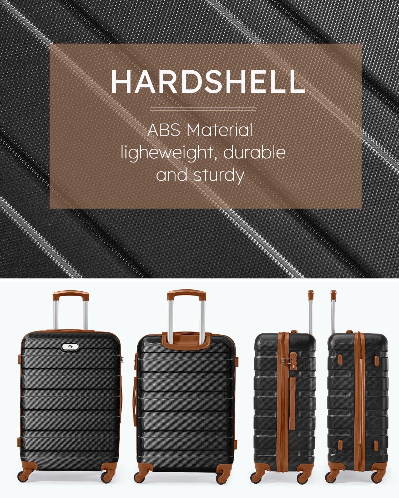 2 Piece Hard Shell Luggage Set - Lightweight Carry-On & 28" Checked Travel Bag7