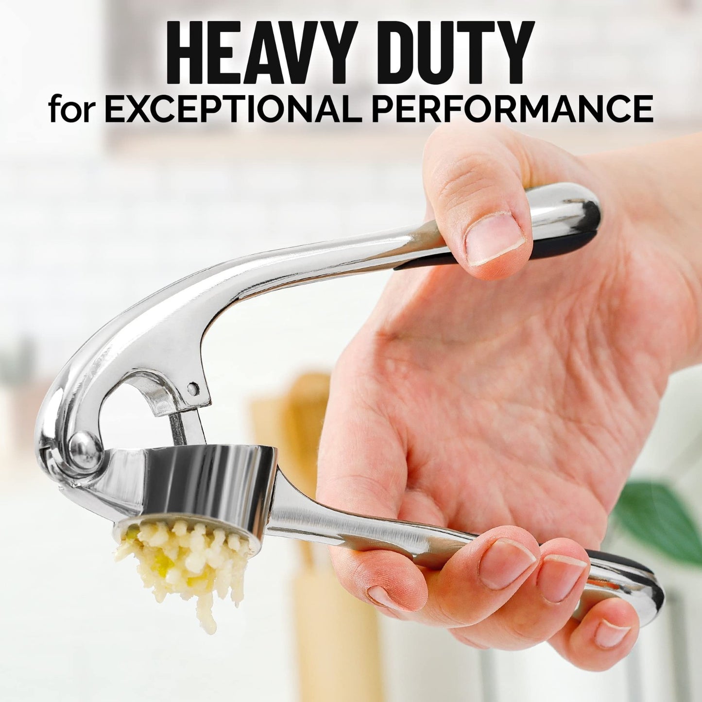 Premium Garlic Press Set Rust Proof Mincer Tool, Easy Squeeze, Ergonomic Handl7