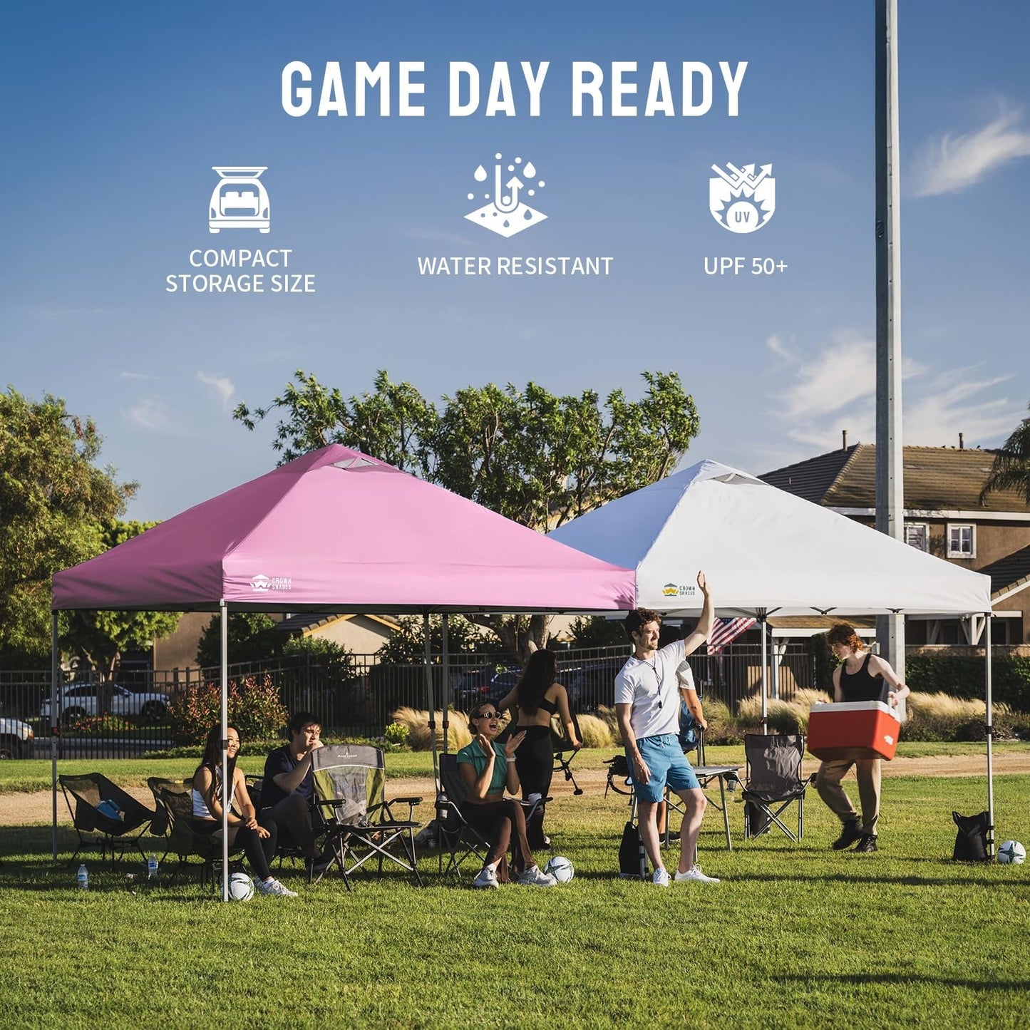 10x10 Pop Up Canopy Tent, Easy Setup Pink Gazebo, Outdoor Sun Shade for Events,6