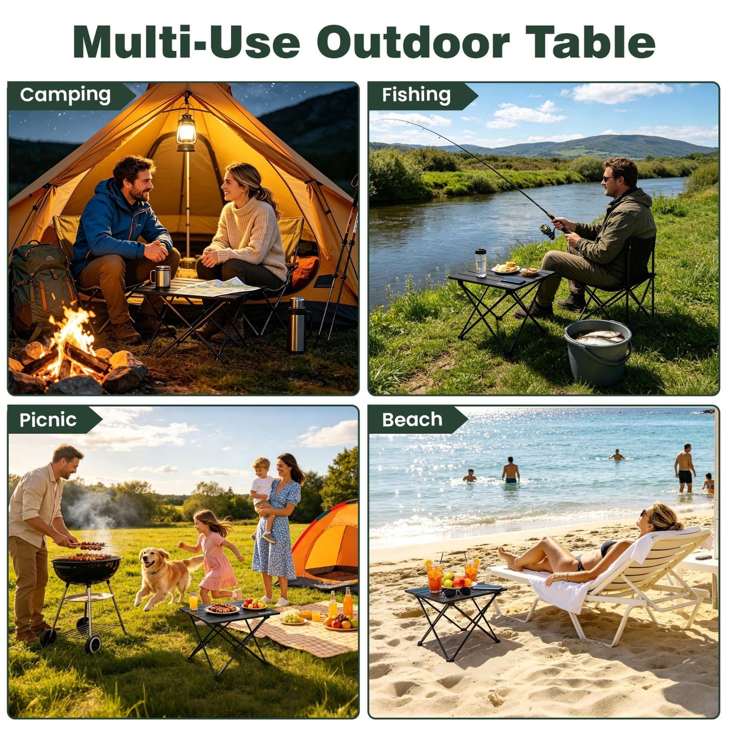 Compact Ultralight Folding Camping Table - Portable Picnic Table with Carry Bag6